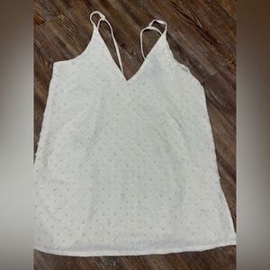 White topshop tank top with beaded detail